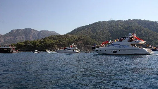 Mavi vatan Göcek'te Zafer Bayramı kutlaması