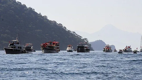 Mavi vatan Göcek'te Zafer Bayramı kutlaması