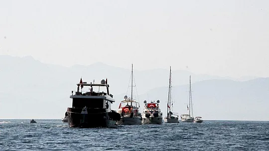 Mavi vatan Göcek'te Zafer Bayramı kutlaması