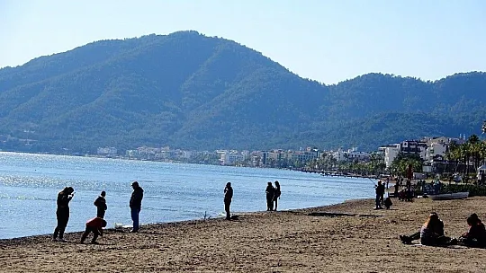 Memlekette kış, Marmaris'te bahar havası