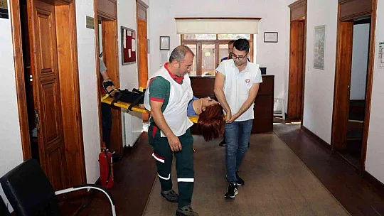 MENTEŞE BELEDİYESİNDE ACİL DURUM TATBİKATI