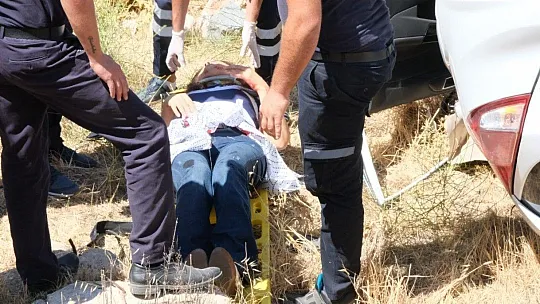 Menteşe'de otomobil tarlaya uçtu:  2 yaralı