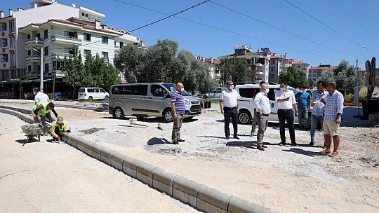 Menteşe'de üstyapı çalışmaları devam ediyor