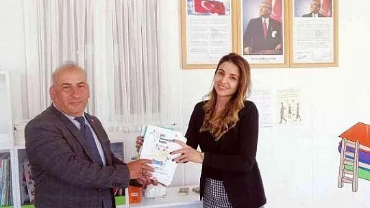 Milas Fesleğen İlkokulu kütüphaneye kavuştu