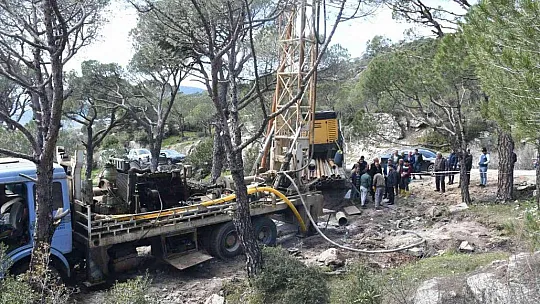 Milas Sakarkaya'da içme suyu için sondaj çalışması başlatıldı