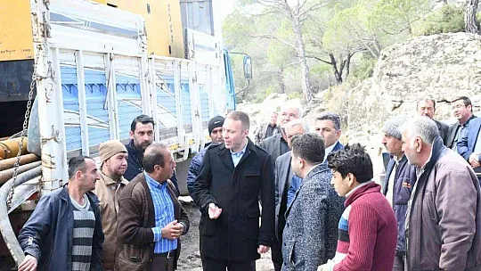 Milas Sakarkaya'da içme suyu için sondaj çalışması başlatıldı