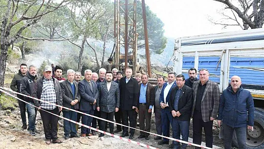 Milas Sakarkaya'da içme suyu için sondaj çalışması başlatıldı