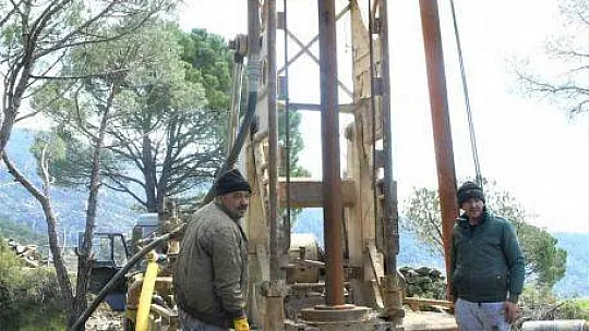 Milas Sakarkaya'da içme suyu için sondaj çalışması başlatıldı