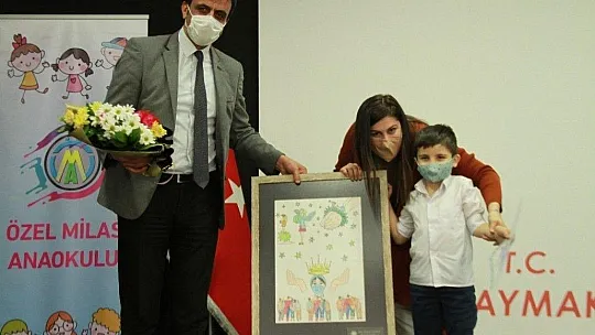 Milas'ta 'Sağlık Çalışanları' konulu resim yarışmasının ödülleri verildi