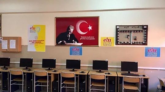 Milas'ta 72 noktada EBA destek odaları açıldı