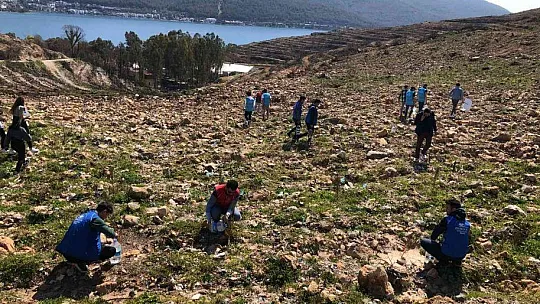 Milas'ta binlerce fidan toprakla buluştu
