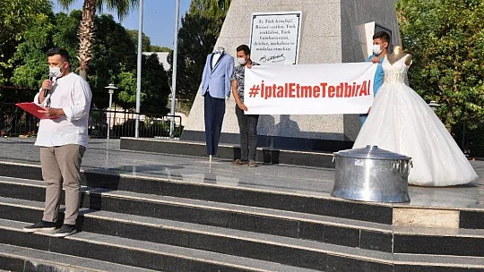 Milas'ta düğüncülerin ilginç eylemi