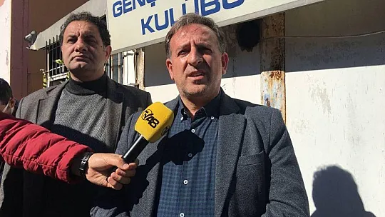 Milas'ta kundaklanan kulüp binası önünde açıklama yapıldı