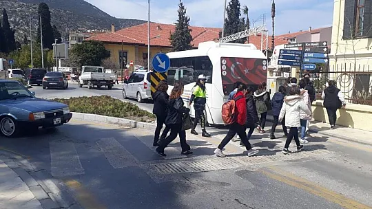 Milas'ta öncelik yayanın uygulaması yapıldı