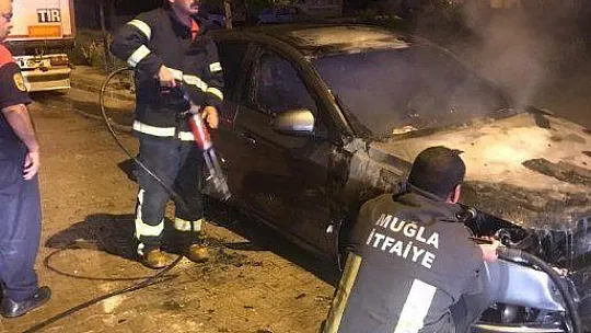 Milas'ta otomobil küle döndü