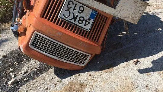 Milas'ta traktör devrildi 1 yaralı