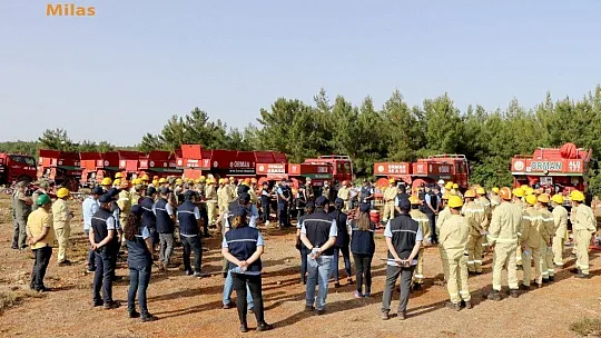 Milas'ta yangın söndürme ekiplerine eğitim verildi