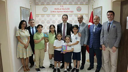 Minik yazarlar, Milli Eğitim Müdürü Çay ile buluştu