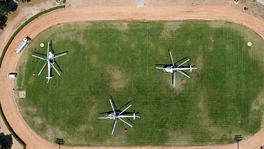 Muğla Atatürk Stadı helikopter pistine döndü