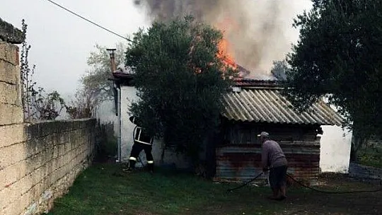 Muğla'da ev yangını