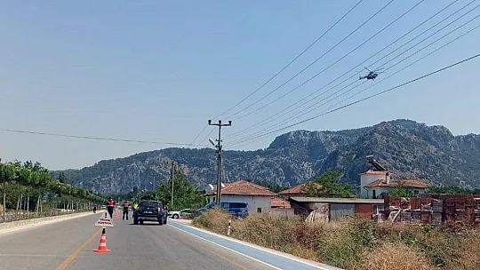 Muğla Jandarmasından helikopterle bayram trafiği denetimi