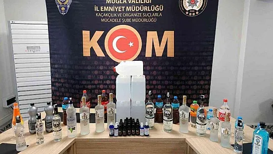 Muğla'nın turistik ilçelerinde sahte alkol operasyonu