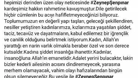 DEMİREL, 'ŞİDDET, TACİZ, TECAVÜZ VE DAYATMALAR CANİLİKTİR'