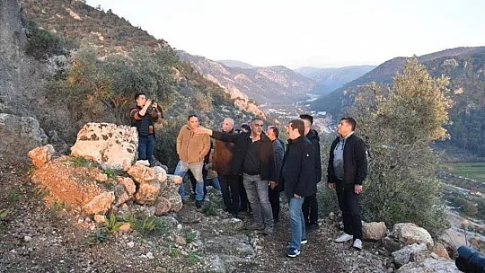 MUĞLA VALİSİ TAVLI IDYMA ANTİK KENTİNDE İNCELEMELERDE BULUNDU