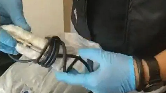 Müzik aletlerinin arasında bulundu