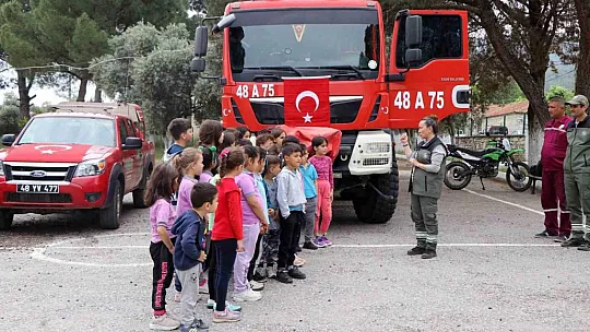 Ormancılardan okullarda yangın eğitimi