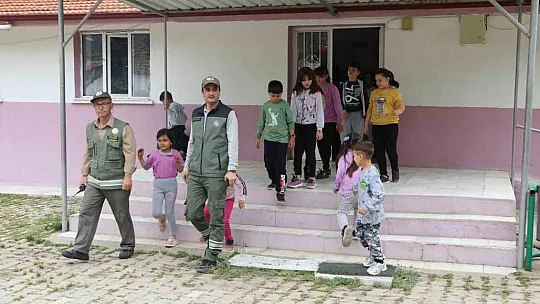 Ormancılardan okullarda yangın eğitimi