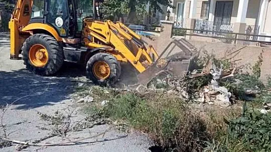 Yol Kenarlarındaki Otlar Temizleniyor