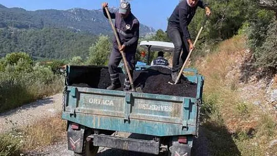 Ortaca'nın park bahçe ve yollarında çalışma