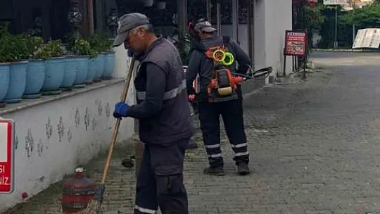 Ortaca'nın park bahçe ve yollarında çalışma