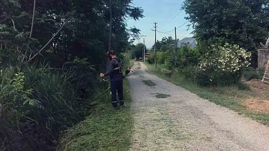 Ortaca'nın park bahçe ve yollarında çalışma
