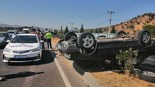 Otomobil takla atarak durabildi: 1 yaralı