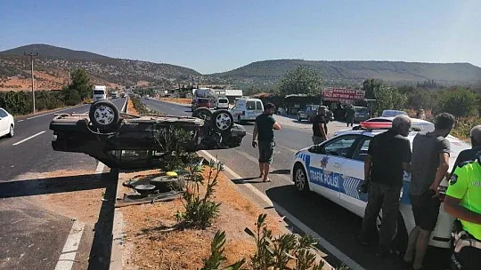 Otomobil takla atarak durabildi: 1 yaralı