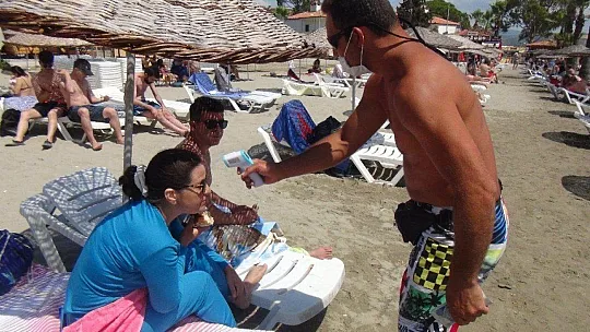 Plajlarda 'Ateş ölçer'li tatil