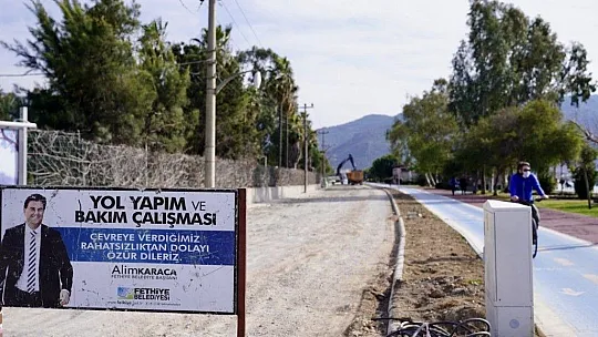 Sahil bandında yol çalışmaları başladı