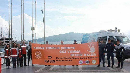 SAHİL GÜVENLİK EKİPLERİ BU KEZ KADINA ŞİDDETİ ÖNLEMEK İÇİN DALDI