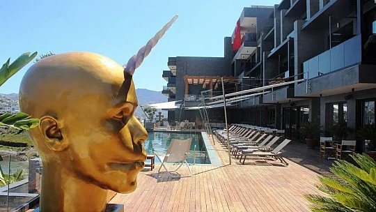 Sanatsever iş adamı otelini sanat eserleriyle süsledi, turistler hayran kaldı