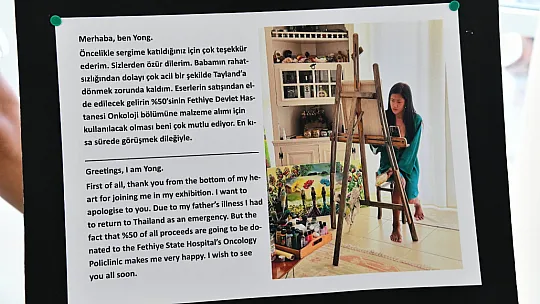 RESİM SERGİSİNİN GELİRİ ONKOLOJİ BÖLÜMÜNE BAĞIŞLANACAK