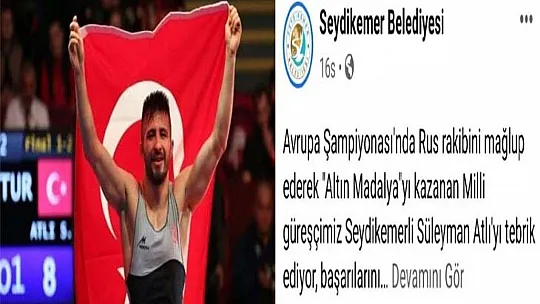 Atlı'ya Fethiye'den de tebrik yağdı