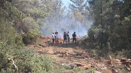 Söndürme ve soğutma çalışması sürüyor