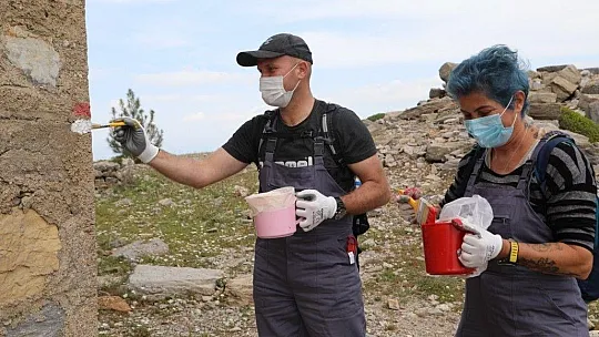 Tarihi yolda işaretleme çalışmaları