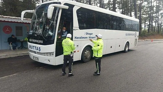 Toplu taşıma araçlarına trafik denetimi yapıldı