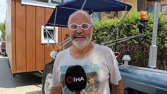 Traktör ile Almanya'ya gidecekler