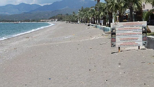Çalış Plajı'nda sezon hazırlıklarına başlandı