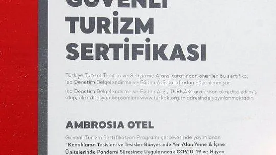 Turizmcilerden 'Güvenli Turizm Sertifikası' seferberliği