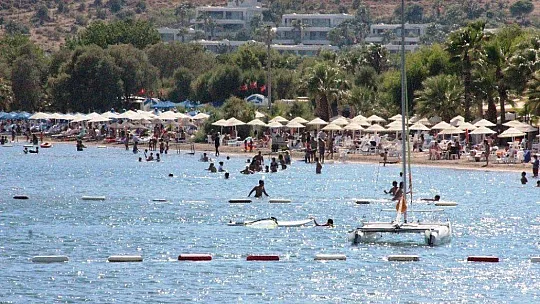 Türkiye'nin en temiz koylarından Kargı'da denizin, güneşin tadını doyasıya çıkarıyorlar